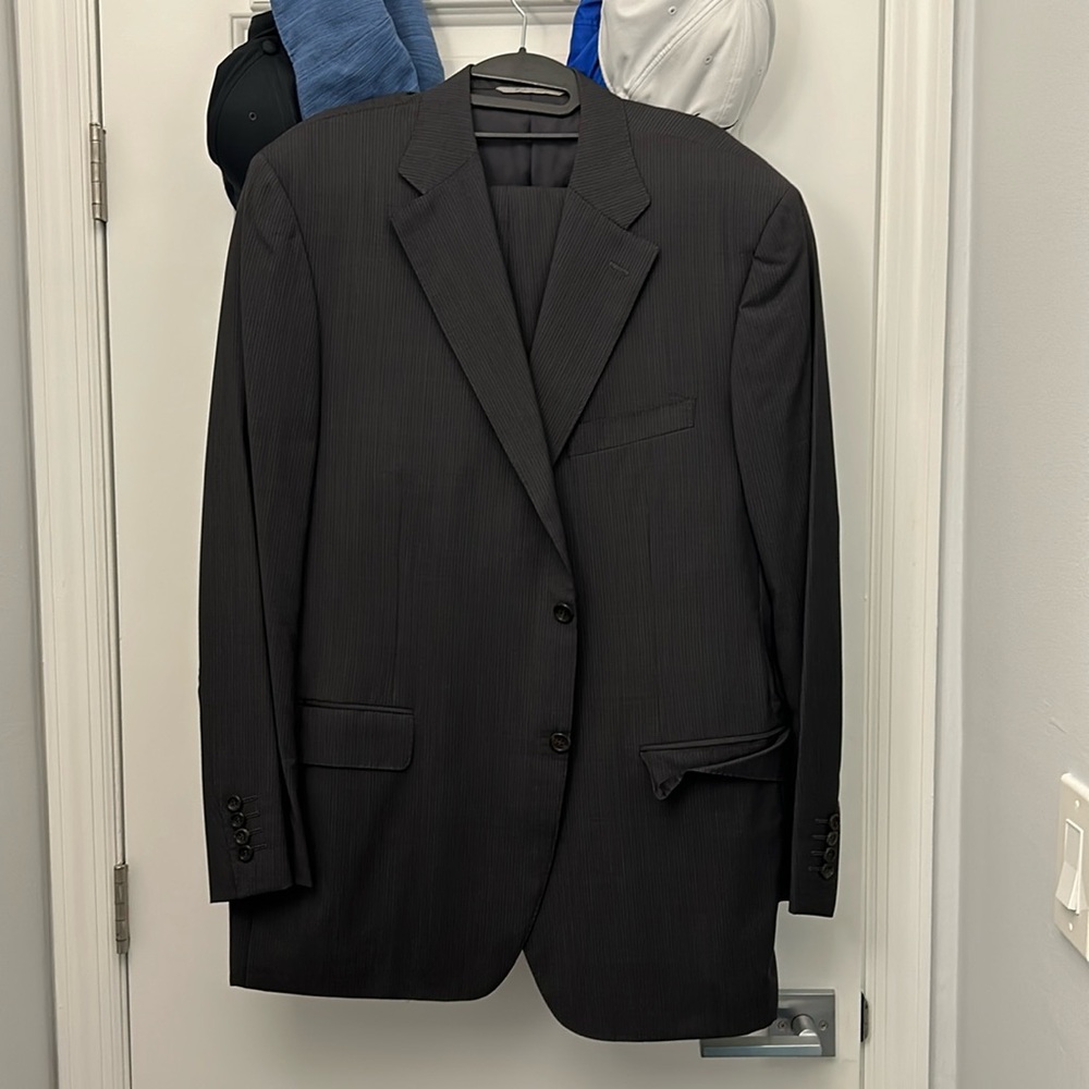 Canali Grey Pinstriped Suit!